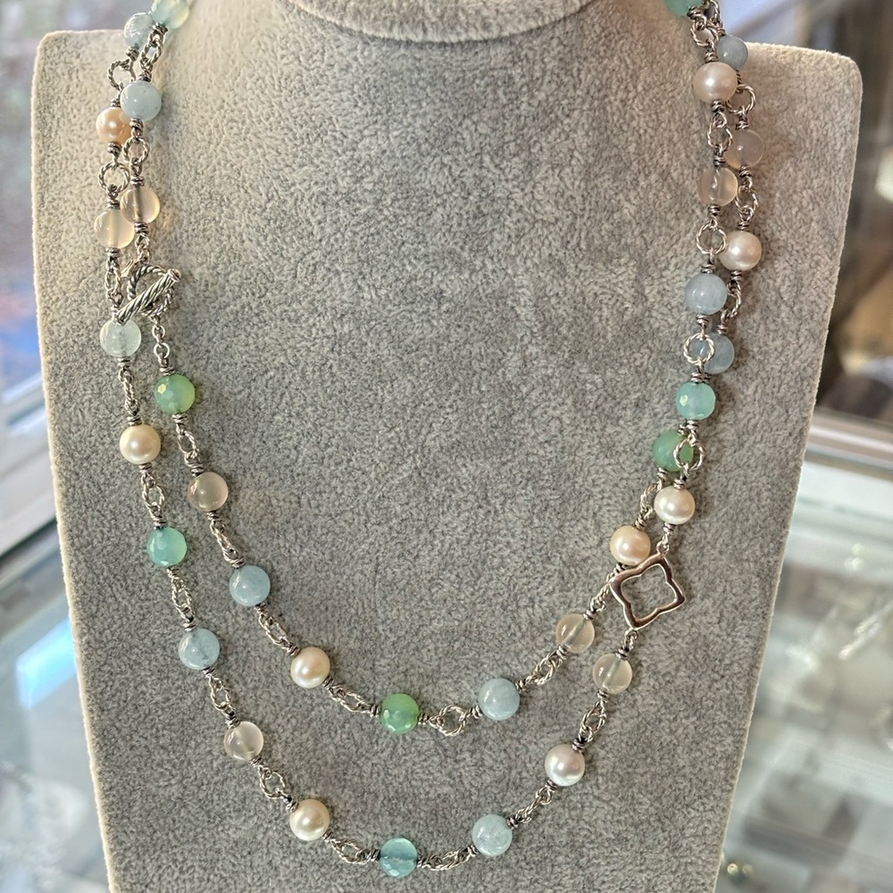 David Yurman Multi-Stone Venetian Quatrefoil Necklace 40"